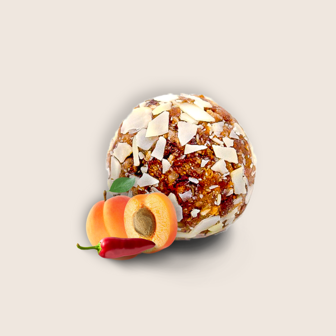 SACHET DE 20 ENERGY-BALLS BIO - ANTIGASPI | ABRICOT PIMENT ESPELETTE