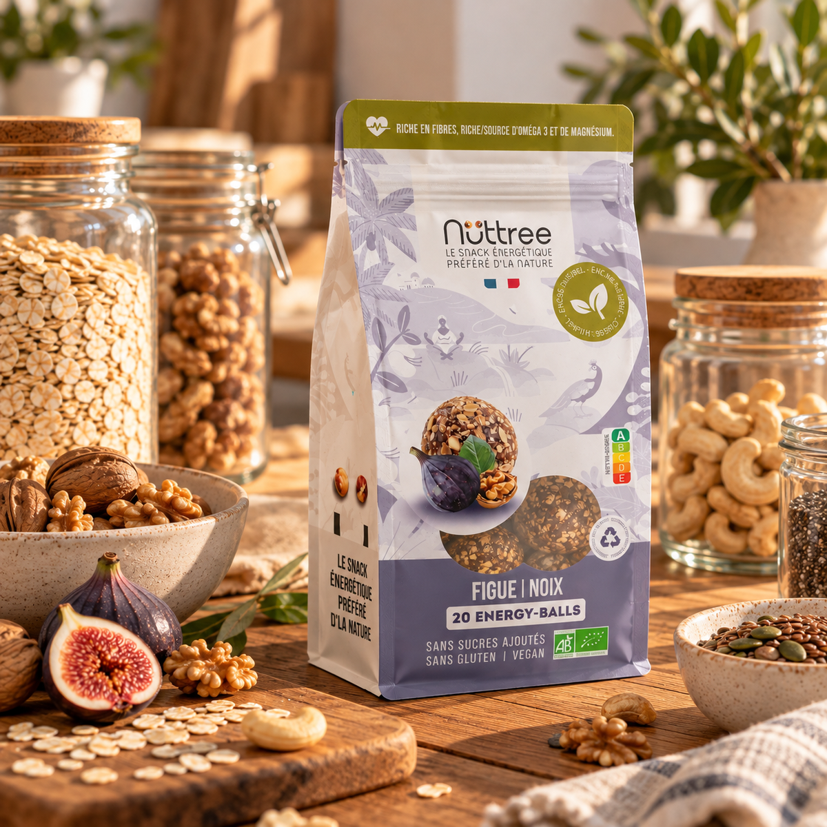 ENERGY-BALLS BIO - DÉLICE | FIGUE & NOIX - SACHET DE 20
