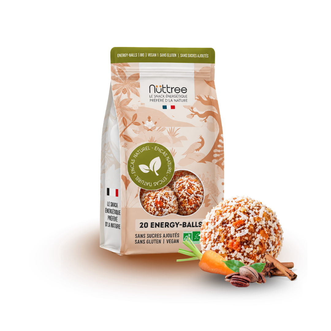 ENERGY-BALLS BIO- SERIE LIMITĂE AUTOMNE đ | CARROT CAKE