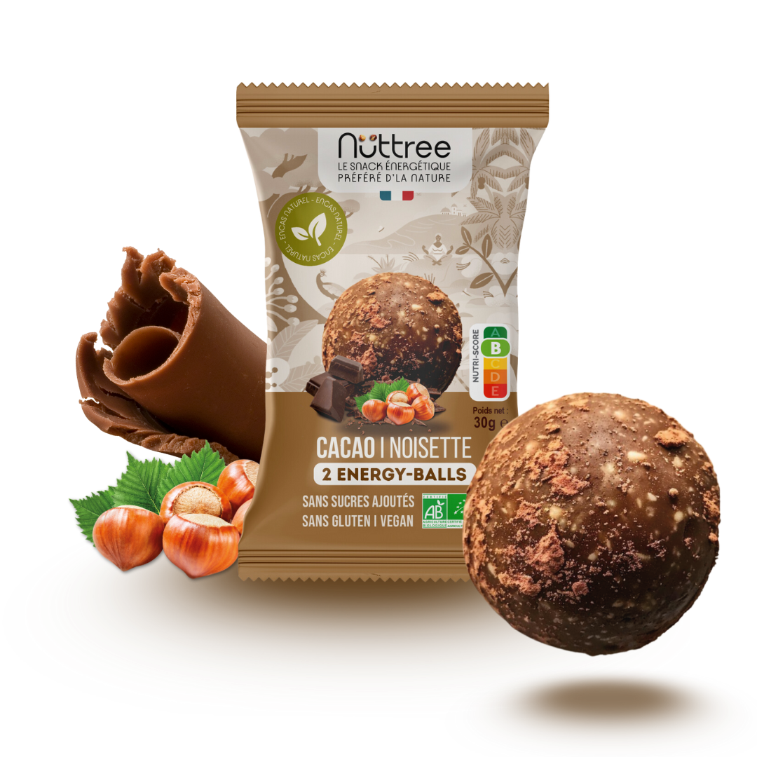 ENERGY-BALLS BIO - DÉLICE | CACAO & NOISETTE