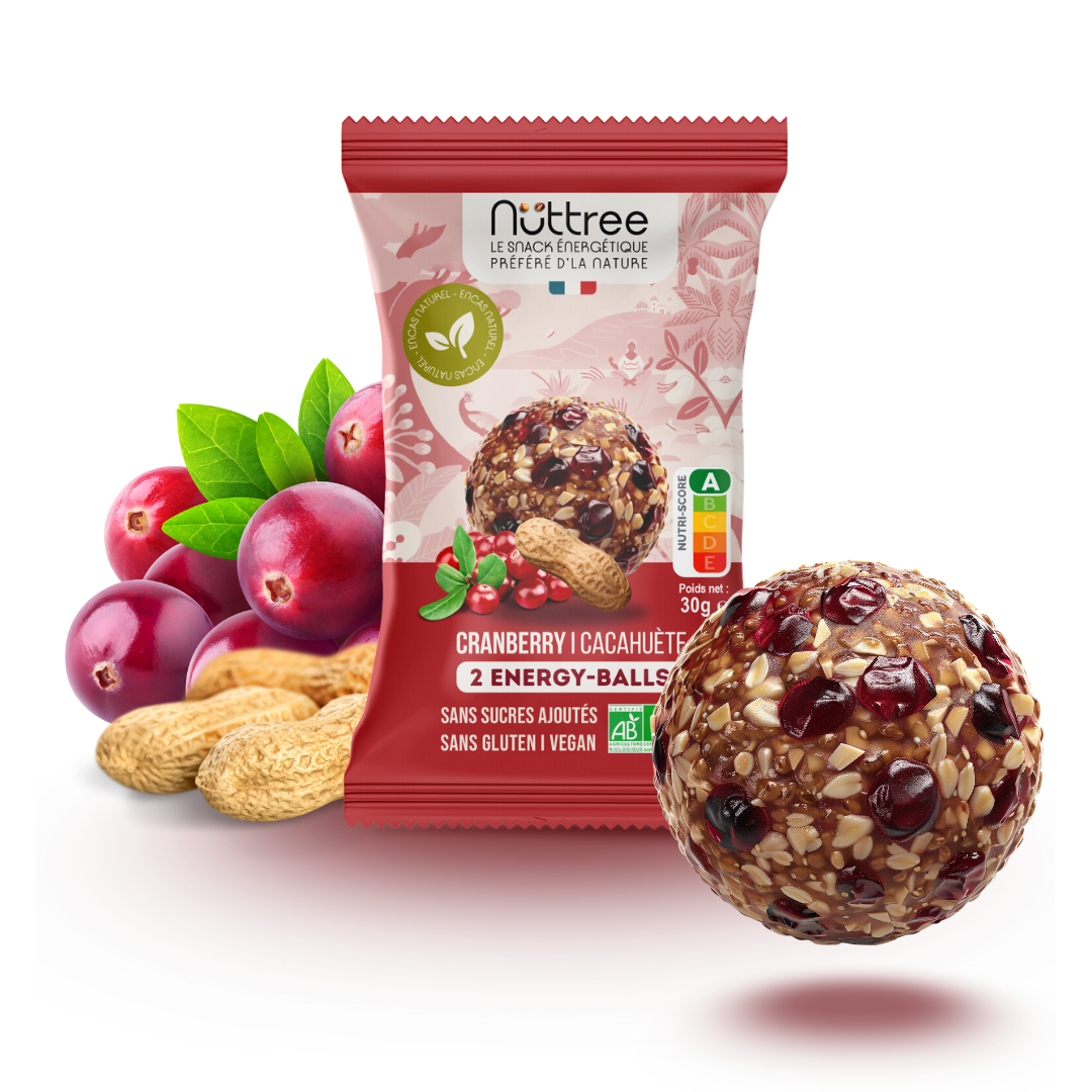 ENERGY-BALLS BIO - DÉLICE | CRANBERRY & CACAHUÈTE