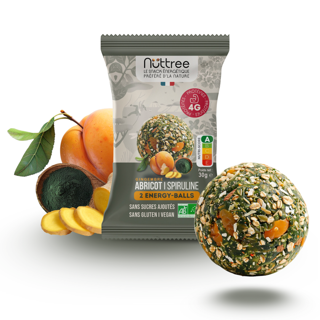 ENERGY-BALLS BIO - PROTÉINÉ | ABRICOT, GINGEMBRE & SPIRULINE