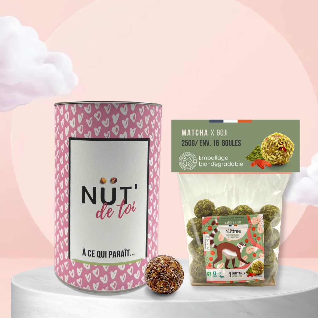Cadeau message amour et gourmand - energy ball