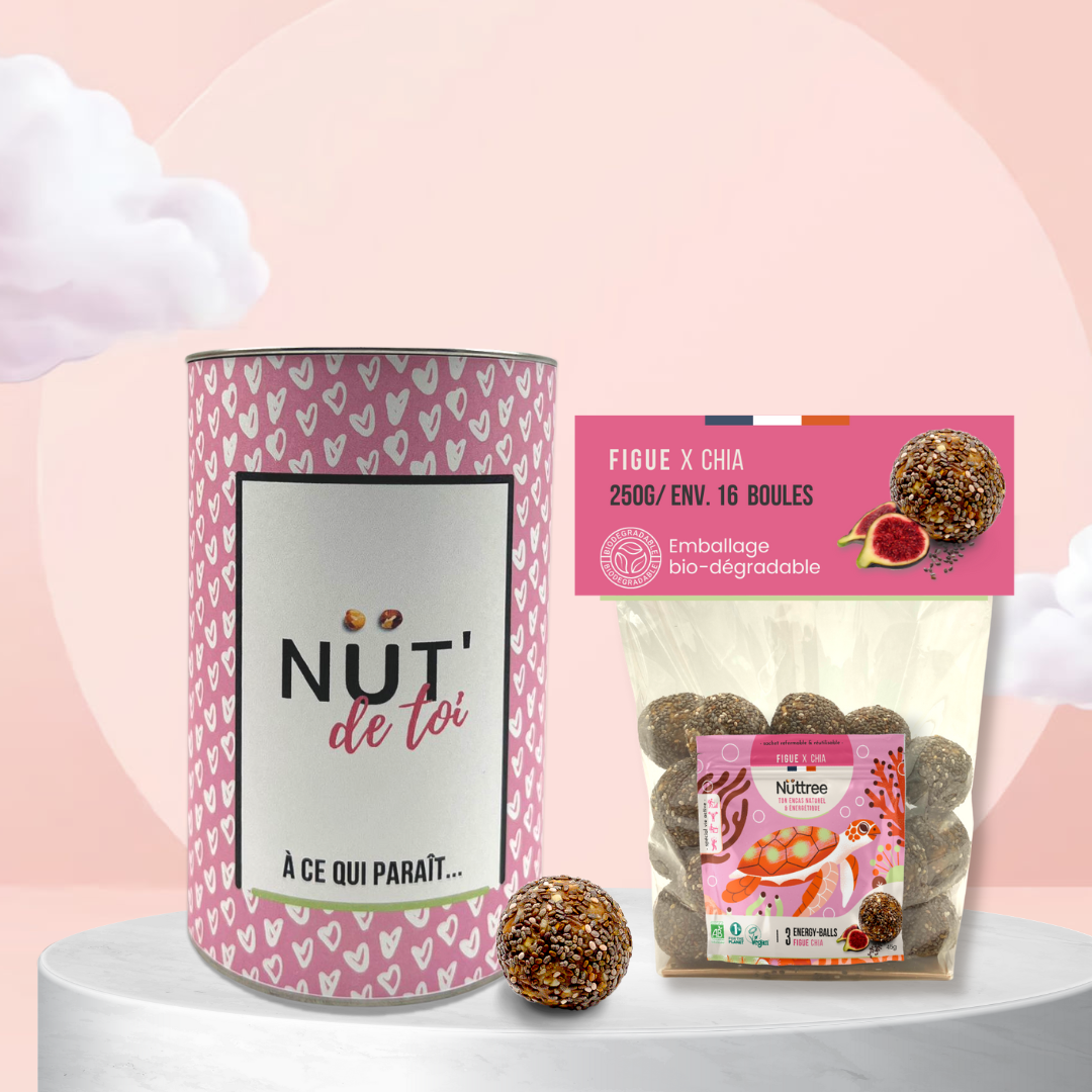 Cadeau message amour et gourmand - energy ball