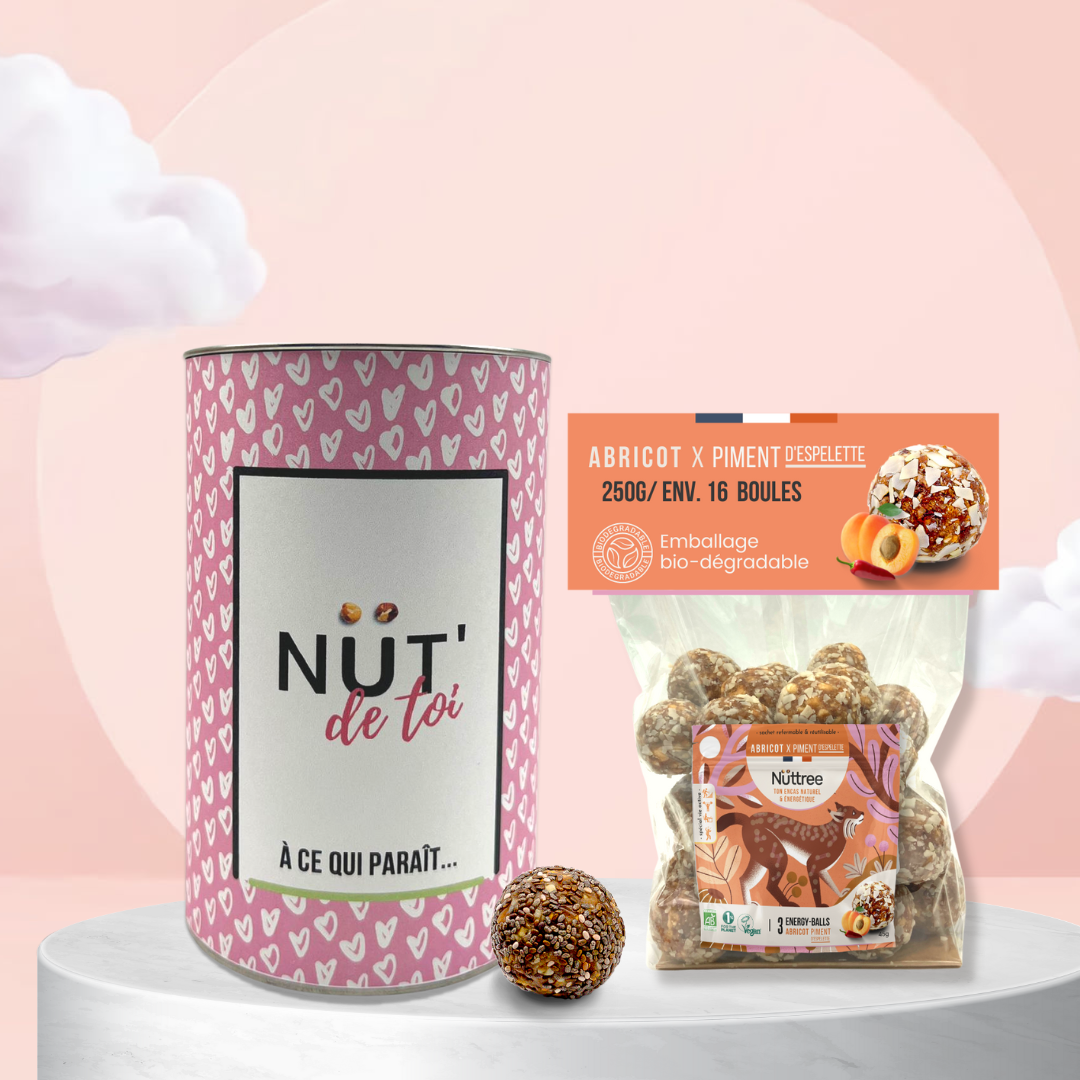 Cadeau message amour et gourmand - energy ball