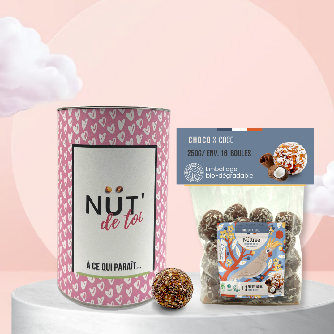 Cadeau message amour et gourmand - energy ball