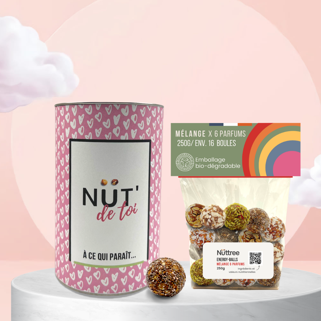 Cadeau message amour et gourmand - energy ball