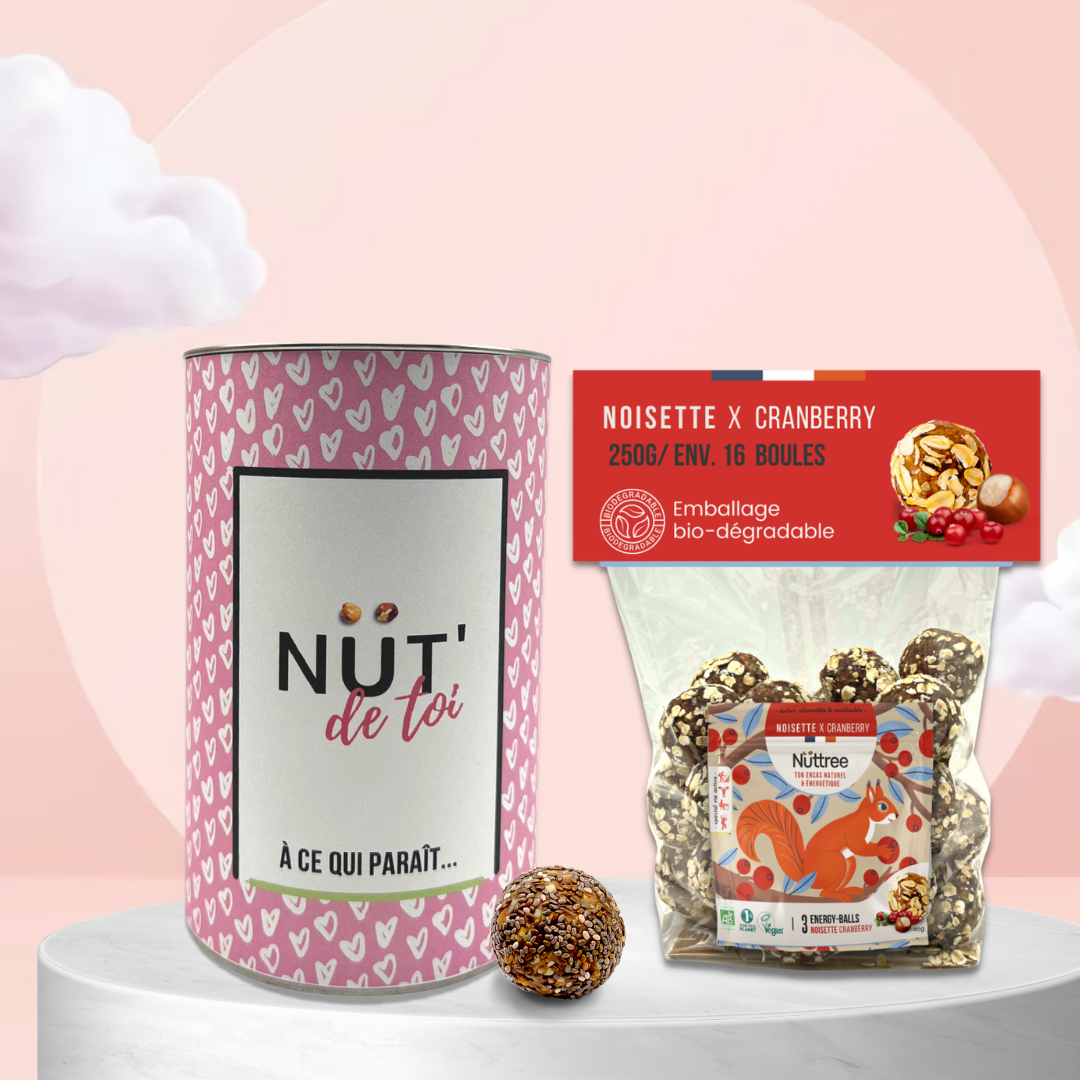 Cadeau message amour et gourmand - energy ball