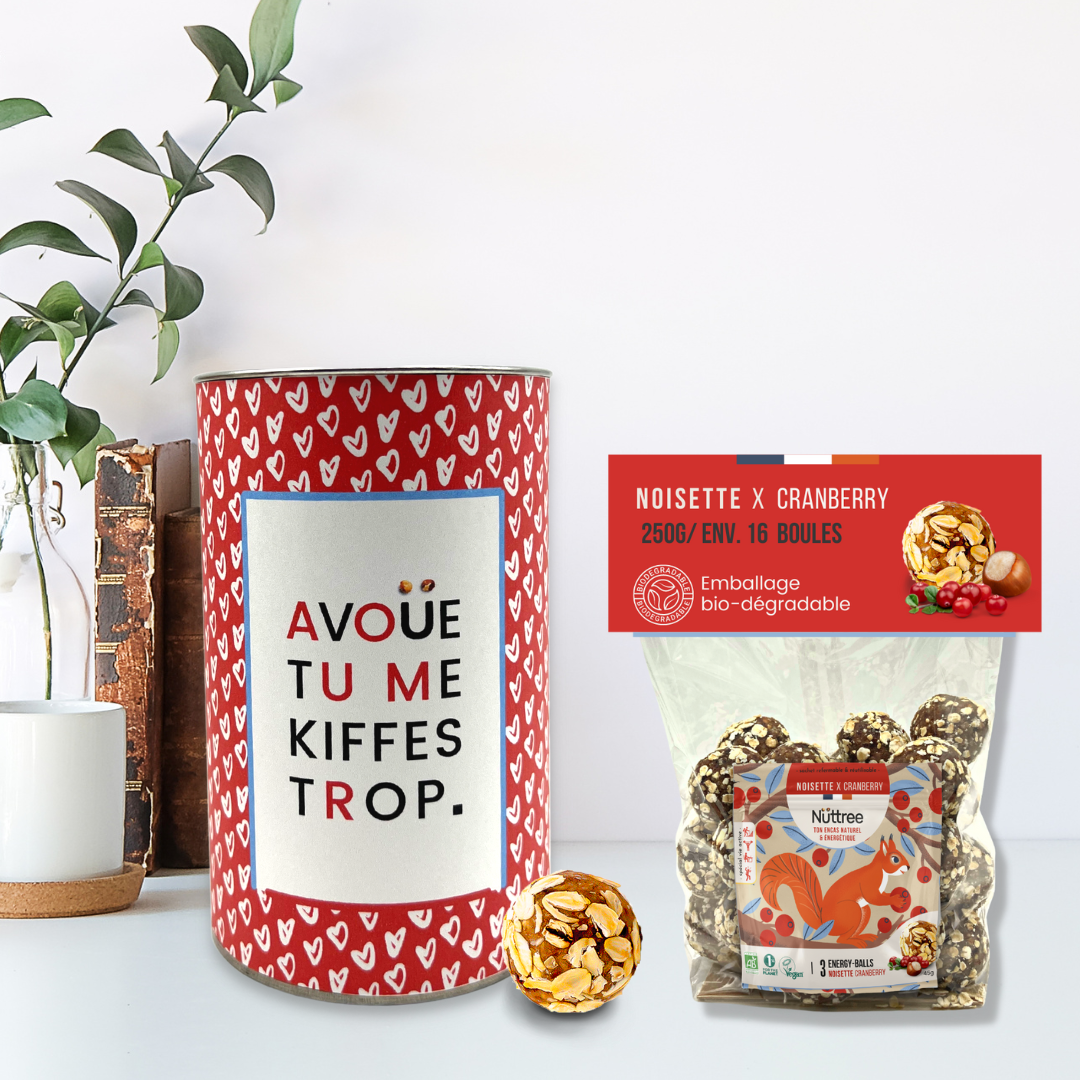 Boite cadeau message amour et gourmand