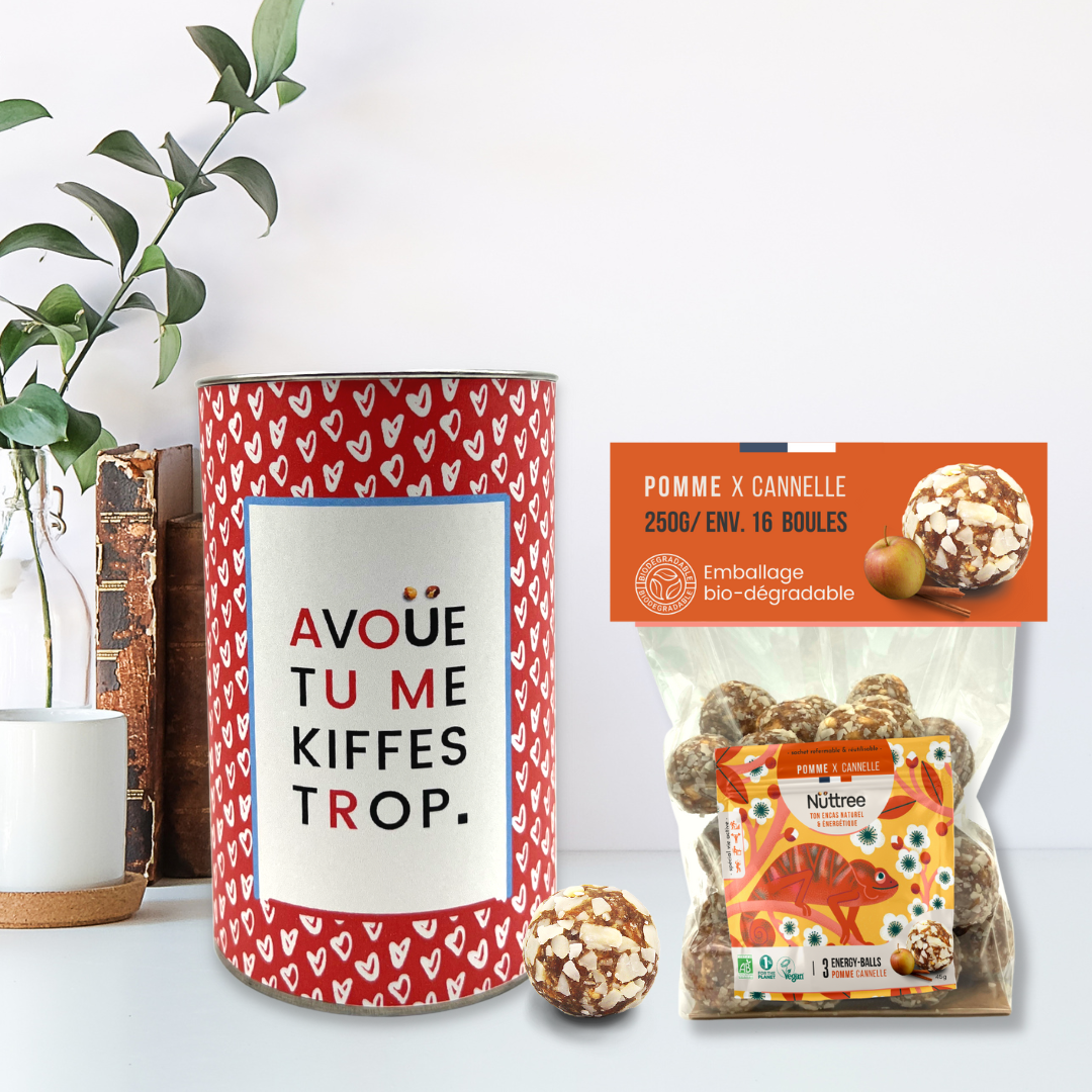 Boite cadeau message amour et gourmand