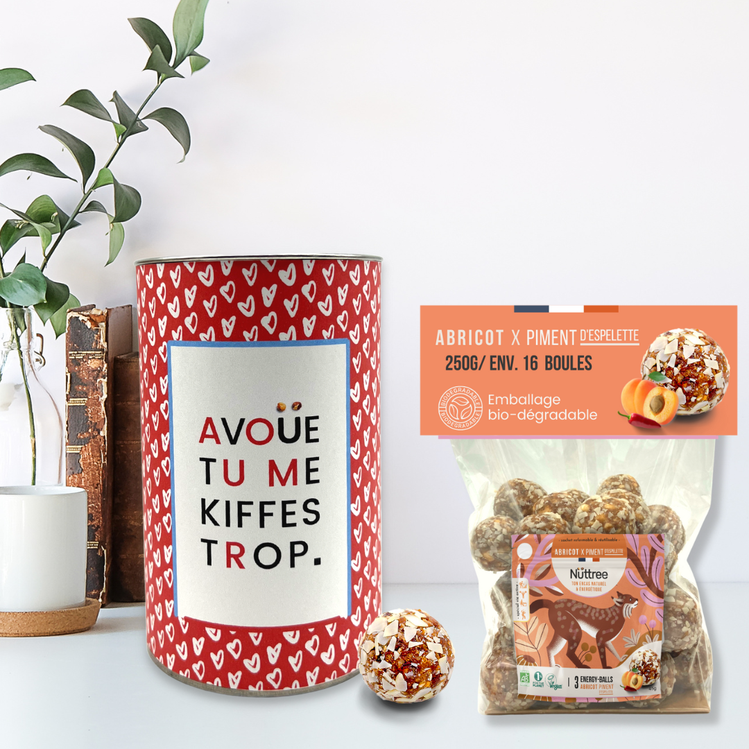 Boite cadeau message amour et gourmand
