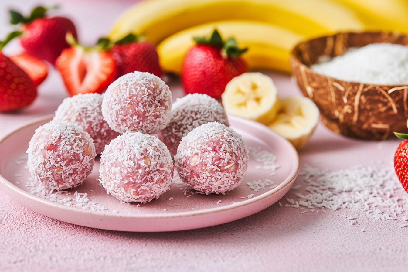 Energy-balls | Fraise & Banane 🍓🍌