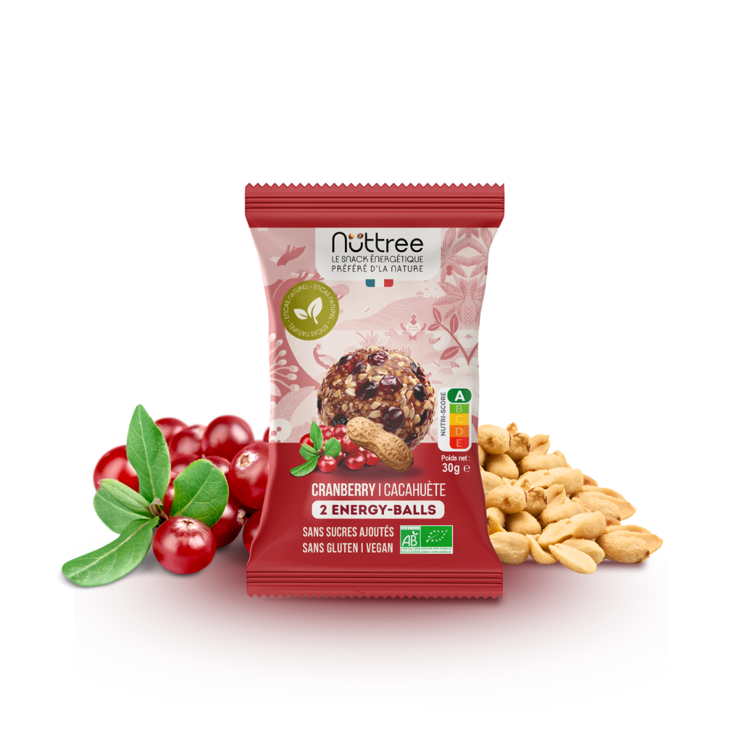 ORGANIC ENERGY-BALLS - DELICE | CRANBERRY &amp; PEANUT