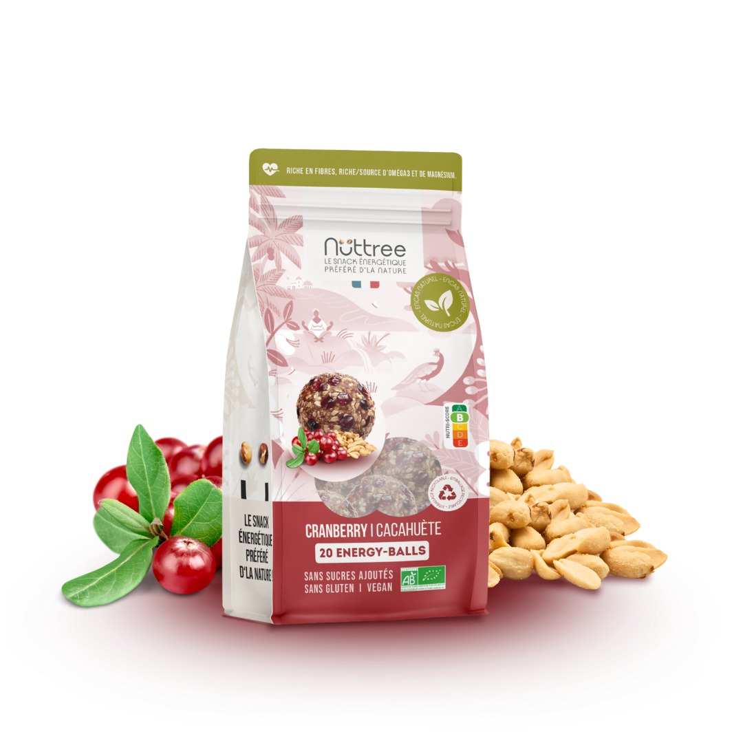 ENERGY-BALLS BIO - DÉLICE | CRANBERRY & CACAHUÈTE