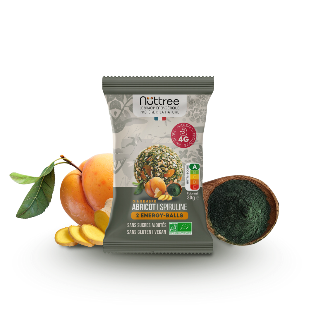 ENERGY-BALLS BIO - PROTÉINÉ | ABRICOT, GINGEMBRE & SPIRULINE