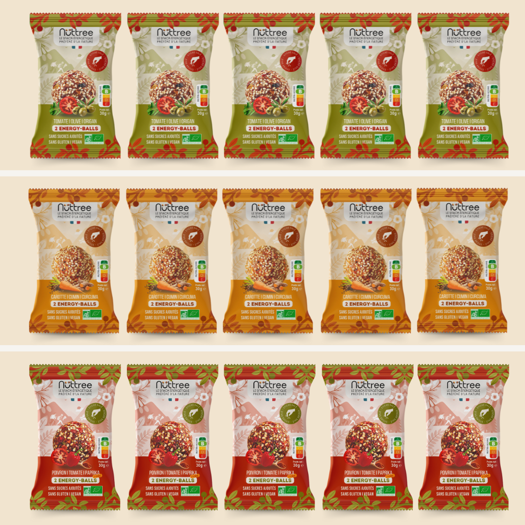 PACK ENERGY-BALLS BIO - SALÉ | MIX DE 15 SACHETS