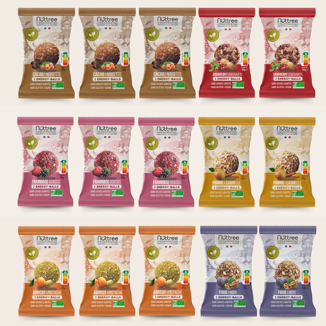 PACK ENERGY-BALLS BIO - DÉLICE | MIX DE 15 SACHETS