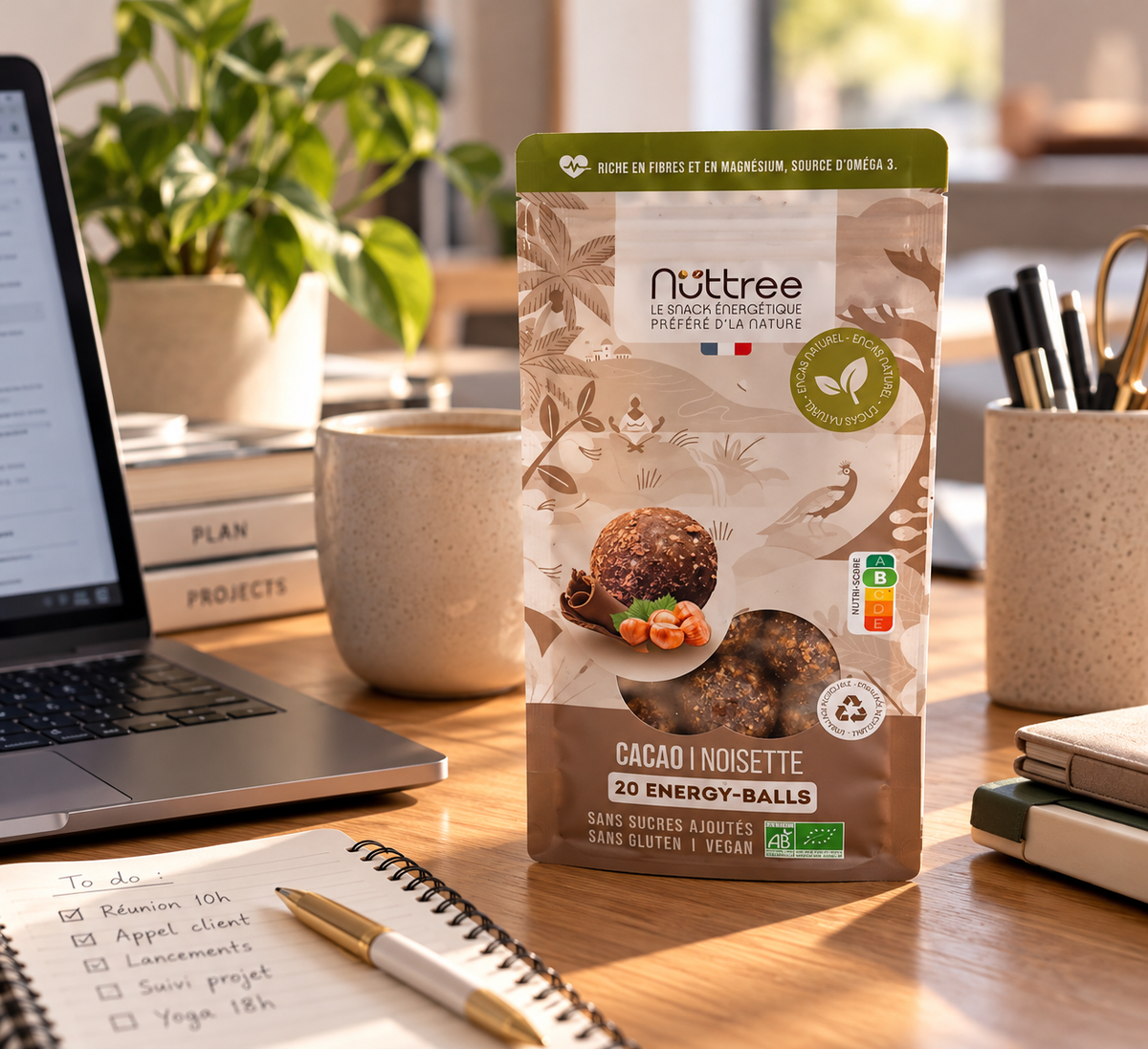 ENERGY-BALLS BIO - DÉLICE | CACAO & NOISETTE - SACHET DE 20