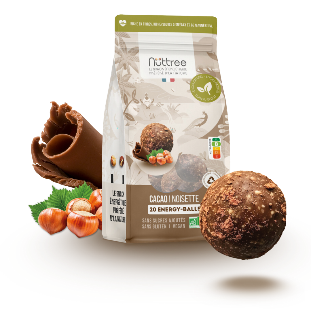 ENERGY-BALLS BIO - DÉLICE | CACAO & NOISETTE