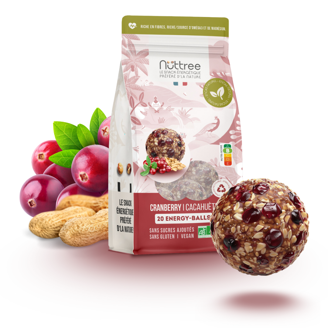ENERGY-BALLS BIO - DÉLICE | CRANBERRY & CACAHUÈTE