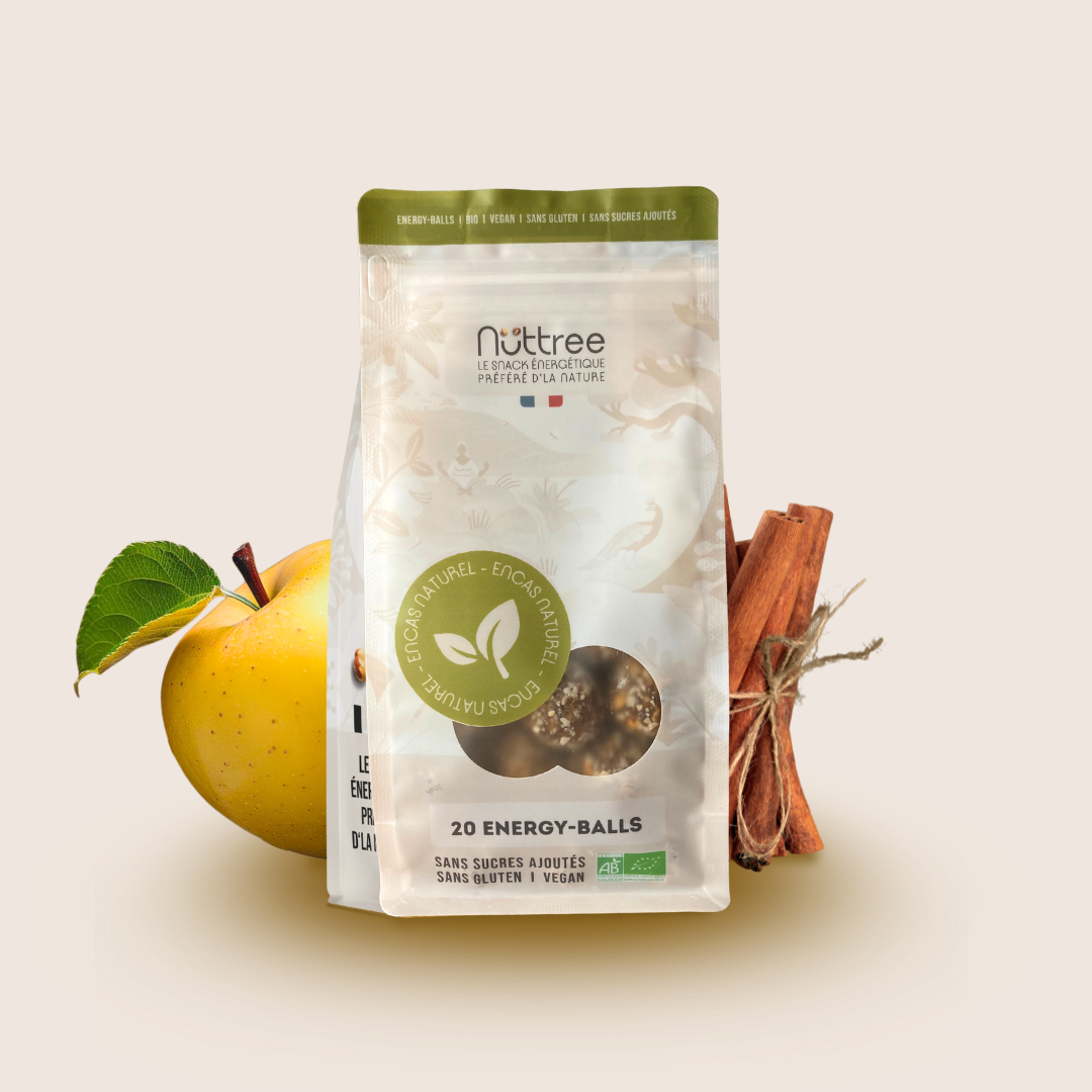 ORGANIC ENERGY-BALLS - BULK - APPLE CINNAMON - 250G